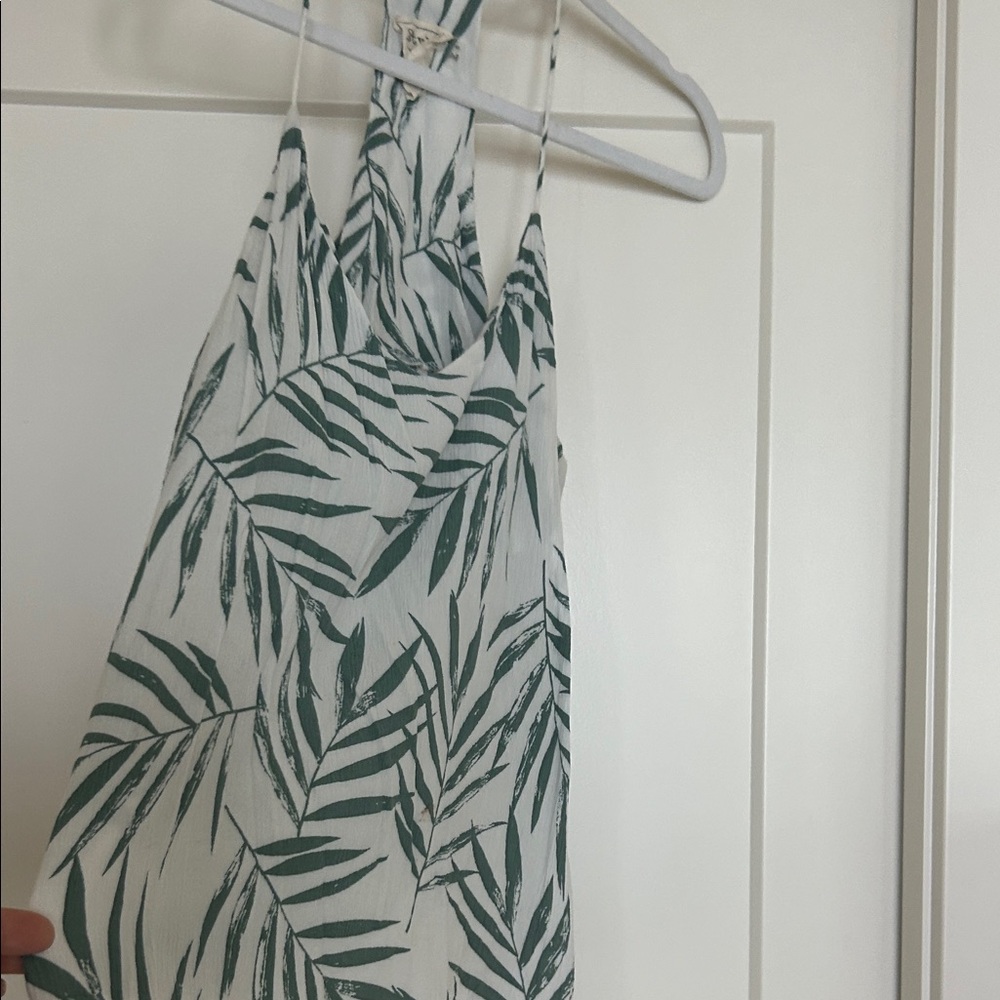 Tropical Leaf Print Racerback top
